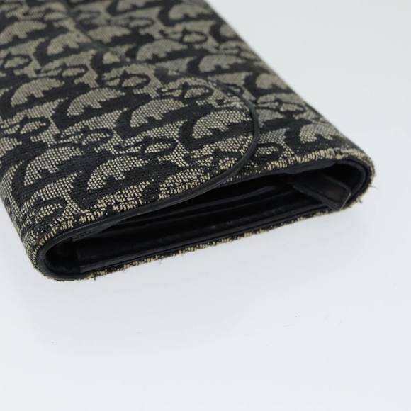 Christian Dior Trotter Canvas Wallet Black Auth hk1508 - Picture 5 of 16